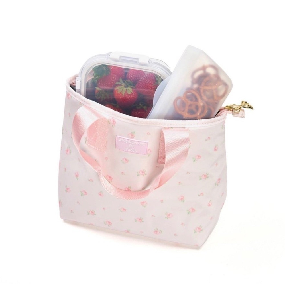 Love Shack Fancy Target Lunch Bag Pink Blooming Heirloom Ditsy Floral Ballet NEW - Picture 3 of 3